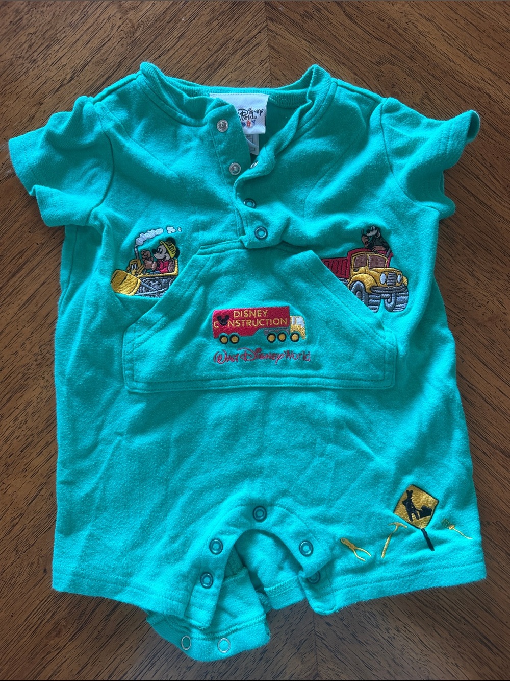 Vintage Disney Baby Construction Onsie